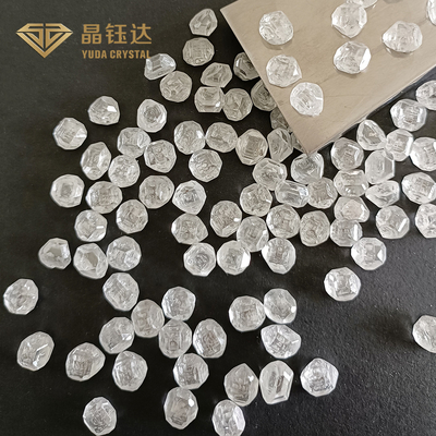 الماس المزروع في المختبر 3-4 قيراط الماس الأبيض الخام HPHT الاصطناعية