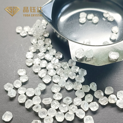 الماس الخام المختبر المزروع باللون الأبيض الكامل D EFG غير مصقول