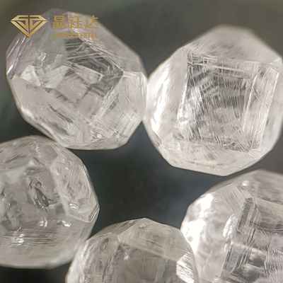 الماس الخام HPHT المستدير 8.0ct الماس المزروع في المختبر اللون الأبيض VVS VS