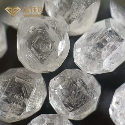 الماس الخام HPHT المستدير 8.0ct الماس المزروع في المختبر اللون الأبيض VVS VS